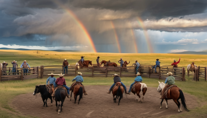 Captivating Ranch Life Under Montana's Mesmerizing Rainbows